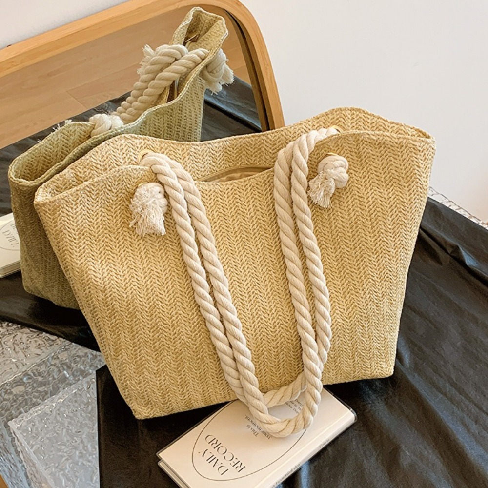 Nova Bolsa de Praia de Verão G - Women'S Raffia Bags avaliação e preço