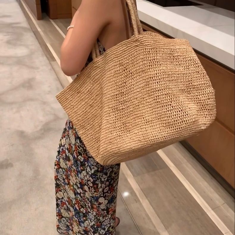 Bolsa de Ombro Grande de Palha - Women'S Raffia Bags avaliação e preço
