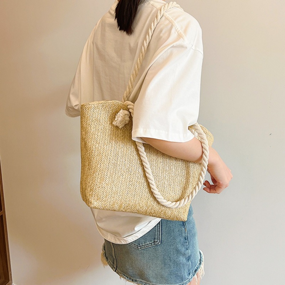 Nova Bolsa de Praia de Verão G - Women'S Raffia Bags avaliação e preço