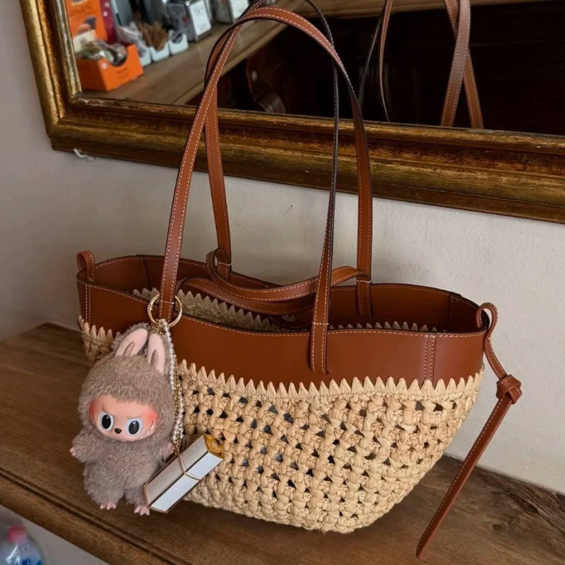 Bolsa de Praia Feminina Grande - Women'S Raffia Bags avaliação e preço