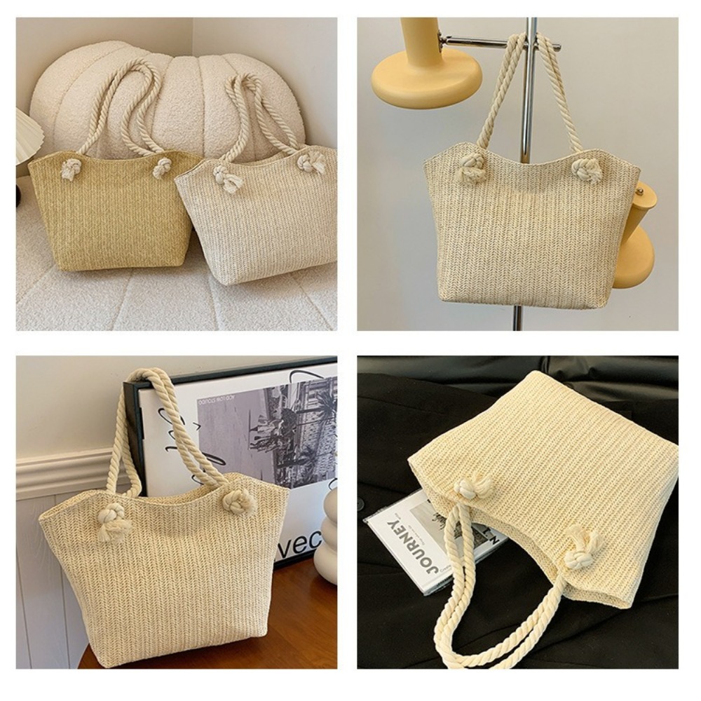 Nova Bolsa de Praia de Verão G - Women'S Raffia Bags avaliação e preço