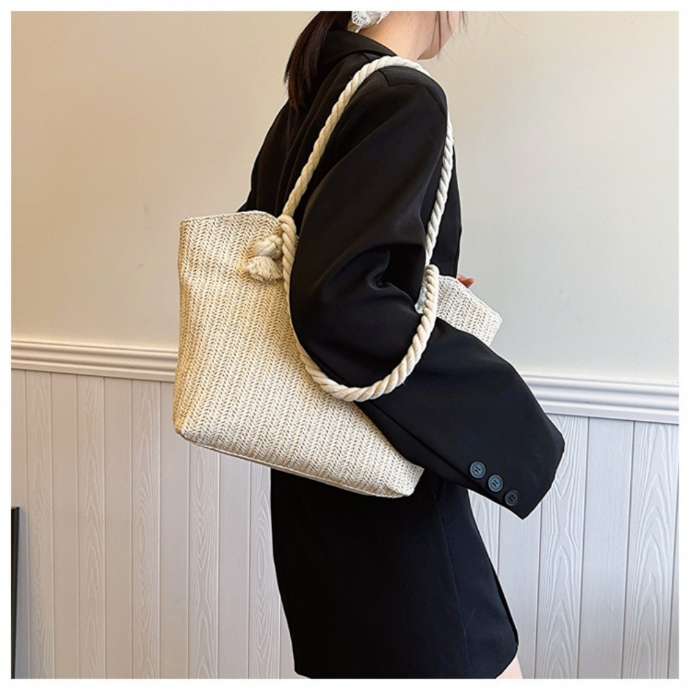 Nova Bolsa de Praia de Verão G - Women'S Raffia Bags avaliação e preço