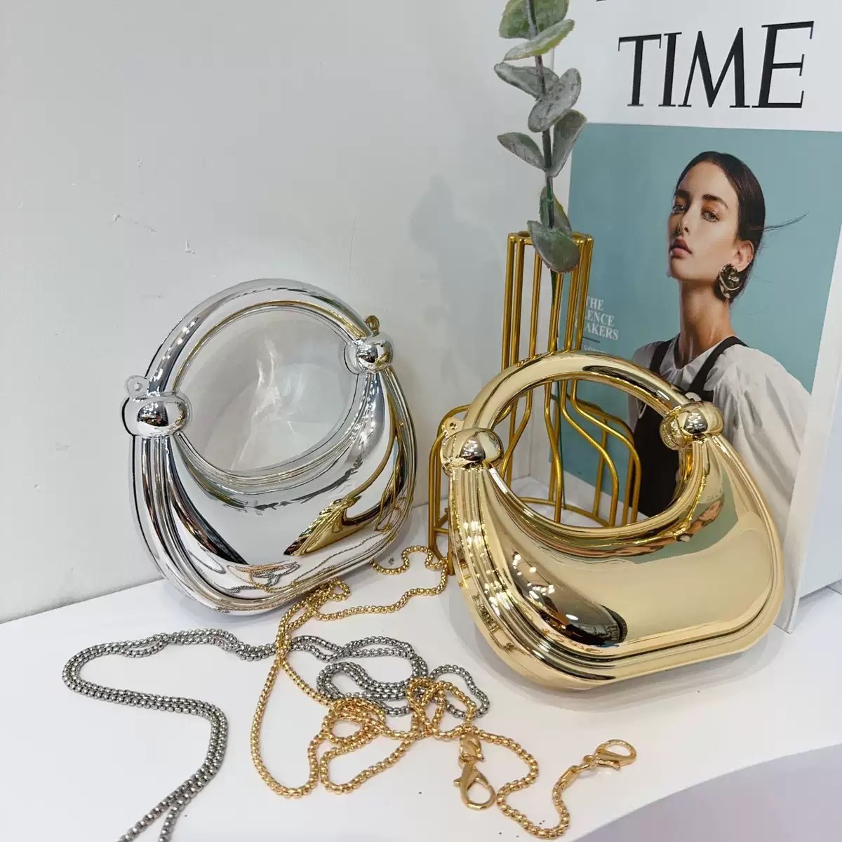 Mini bolsa de noite dourada, b - Women Bags On Sale avaliação e preço