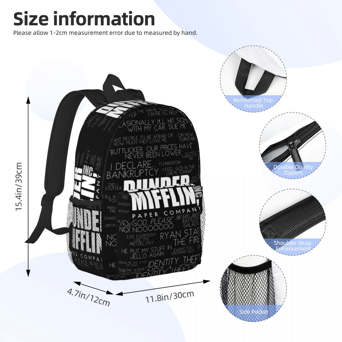 Mochila The Office Quotes Dund - Women Bags Company avaliação e preço