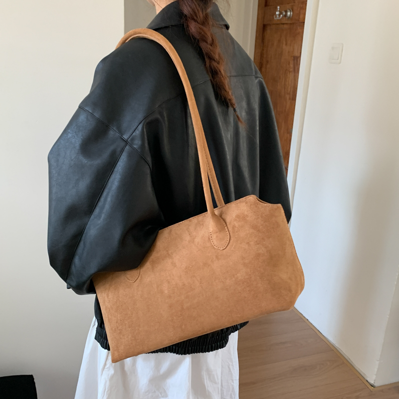 Bolsa de axila de camurça marr - Women Hand Bags For Office avaliação e preço